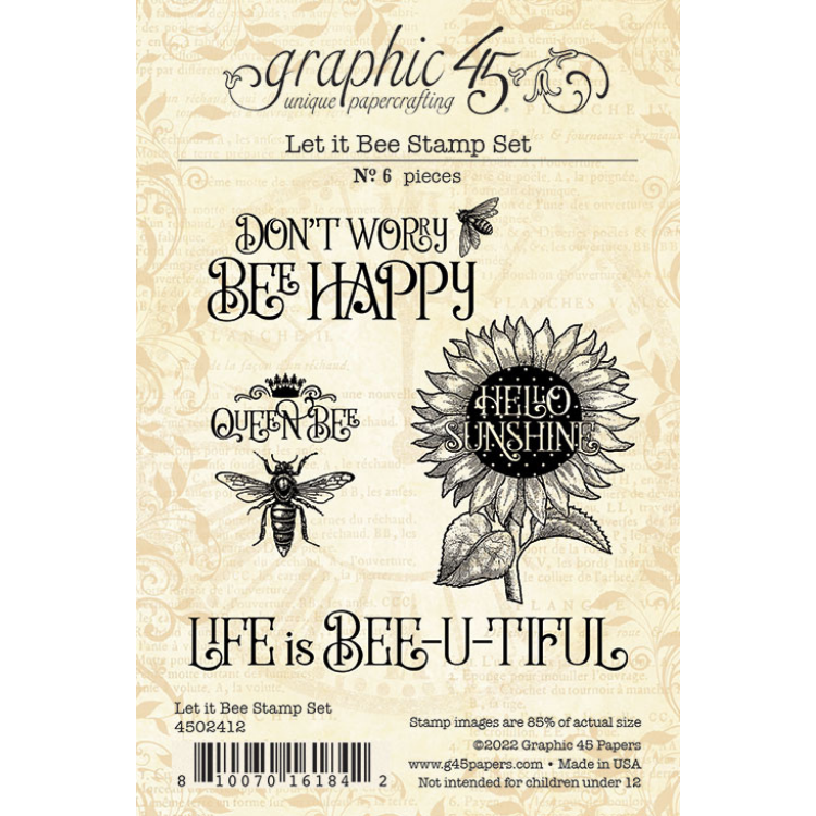 Graphic 45 Let it Bee Stamp Set